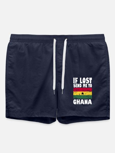 Ghana Flag Saying - Swim Trunks - french navy