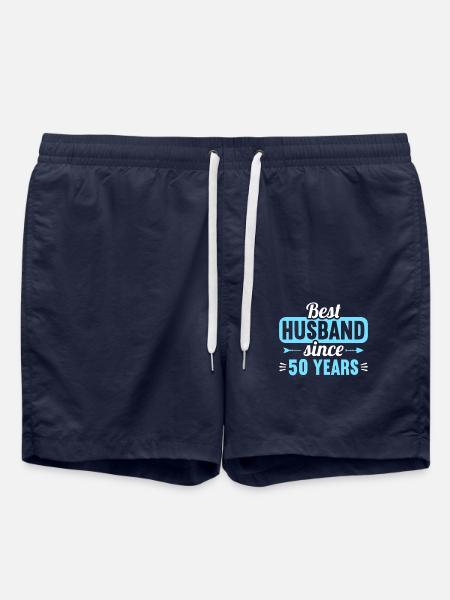 Best Husband Since 50 Years 50th Wedding Day - Swim Trunks - french navy