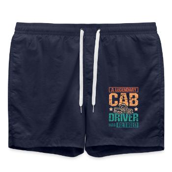 A legendary cab driver has retired - Swim Trunks - french navy - Front - AI Model Male 185 light (185cm)