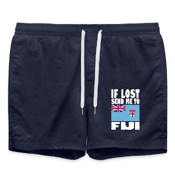 Drapeau des Fidji - Short de bain - bleu marine - Devant - AI Model Male 185 light (185cm)