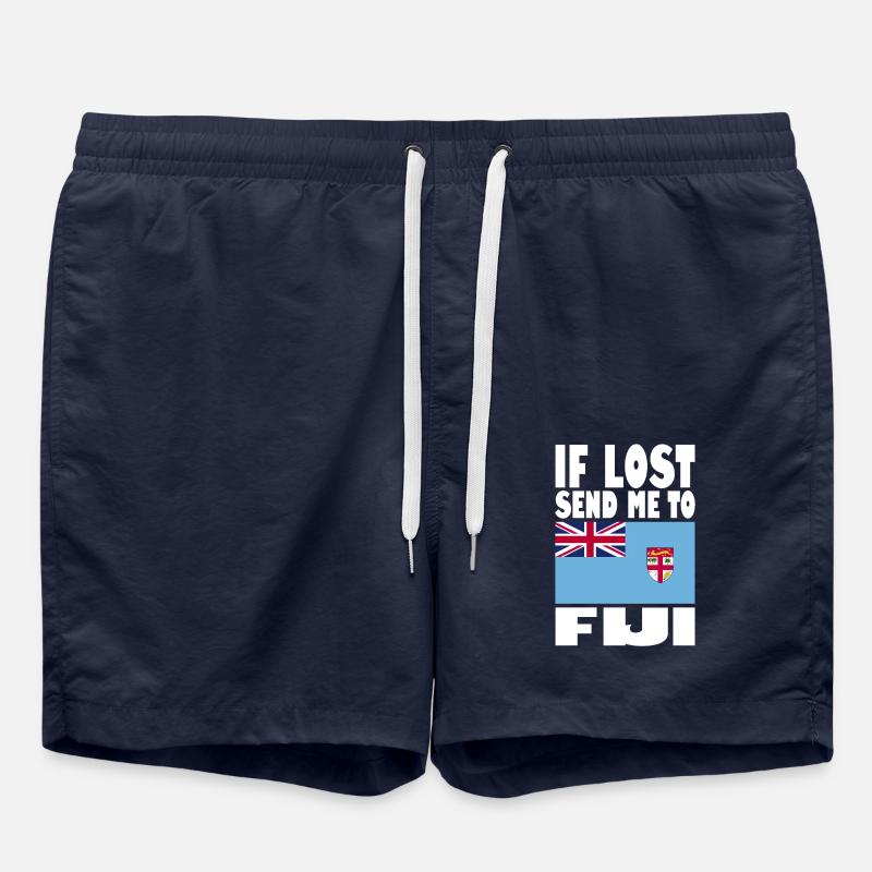 Fiji Flagge Spruch - Badeshorts - French Navy