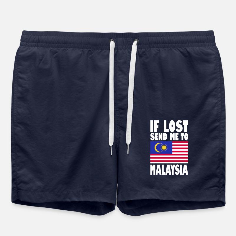 Drapeau de la Malaisie - Short de bain - bleu marine