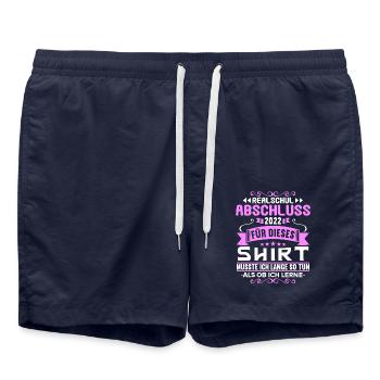 Realschule bestanden Realschulabschluss 2022 - Badeshorts - French Navy - Vorne - AI Model Male 185 light (185cm)