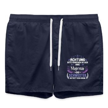 Bitte verneigen Schwester betritt Raum Schwestern - Badeshorts - French Navy - Vorne - AI Model Male 185 light (185cm)
