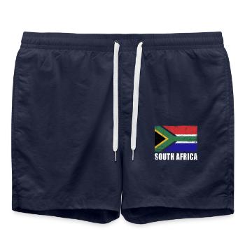 Afrique du Sud Flag Grunge Drapeau de l’Afrique du Sud - Short de bain - bleu marine - Devant - AI Model Male 185 light (185cm)