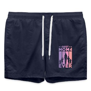 Meilleure mère de tous les temps Retro Four Kids Best - Short de bain - bleu marine - Devant - AI Model Male 185 light (185cm)