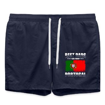Portuguese Father Best Fathers Porgutal - Swim Trunks - french navy - Front - AI Model Male 185 light (185cm)