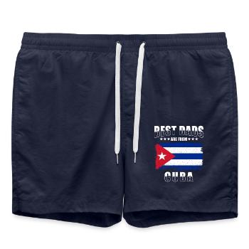 Cuban father - Swim Trunks - french navy - Front - AI Model Male 185 light (185cm)