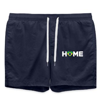 Brésil Accueil Brésil Drapeau Brésil Amour - Short de bain - bleu marine - Devant - AI Model Male 185 light (185cm)
