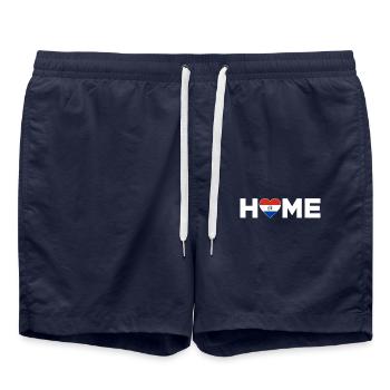 Paraguay Heimat Paraguay Flagge - Badeshorts - French Navy - Vorne - AI Model Male 185 light (185cm)