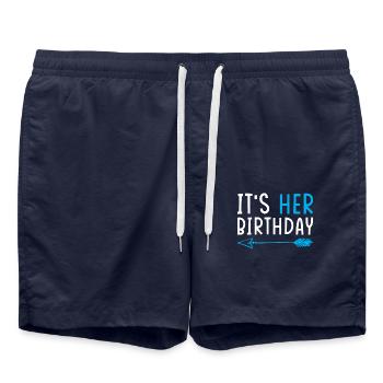 Anniversaire C’est votre anniversaire - Short de bain - bleu marine - Devant - AI Model Male 185 light (185cm)