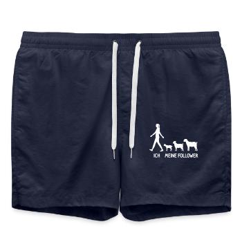 Ich Meine Follower Ziegen Hirte Züchter Landwirt - Badeshorts - French Navy - Vorne - AI Model Male 185 light (185cm)