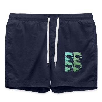 Brouette Jardinier - Short de bain - bleu marine - Devant - AI Model Male 185 light (185cm)