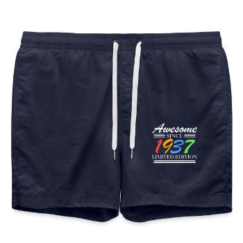 1937 - Jahrgang 1937 - Fantastisch seit 1937 - Badeshorts - French Navy - Vorne - AI Model Male 185 light (185cm)