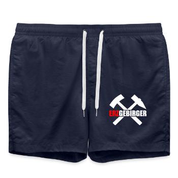 Erzgebirger Heimat Sachsen - Badeshorts - French Navy - Vorne - AI Model Male 185 light (185cm)