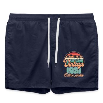Cadeau D'anniversaire 1951 Vintage Edition Limitée - Short de bain - bleu marine - Devant - AI Model Male 185 light (185cm)