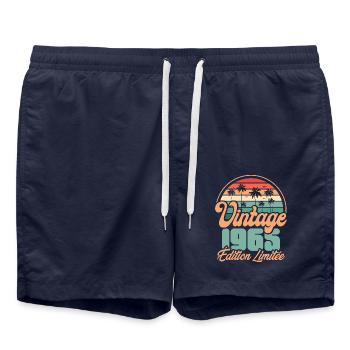 Cadeau D'anniversaire 1965 Vintage Edition Limitée - Short de bain - bleu marine - Devant - AI Model Male 185 light (185cm)