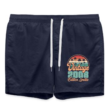 Cadeau D'anniversaire 2008 Vintage Edition Limitée - Short de bain - bleu marine - Devant - AI Model Male 185 light (185cm)