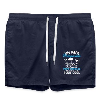 Un papa parapentiste comme un papa normal - Short de bain - bleu marine - Devant - AI Model Male 185 light (185cm)