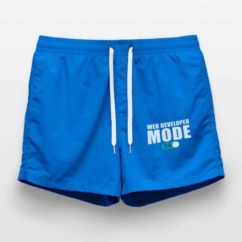 Web Developer Mode On Swim Trunks