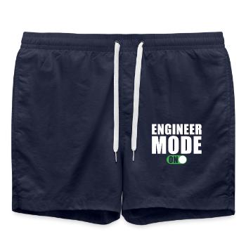 Engineer Mode to Funny Engineer Gift - Swim Trunks - french navy - Front - AI Model Male 185 light (185cm)