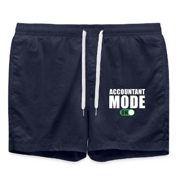 Accountant Mode On - Swim Trunks - french navy - Front - AI Model Male 185 light (185cm)