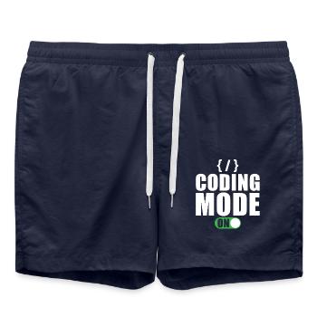 Coder Entwickler Programmierer Geschenk - Badeshorts - French Navy - Vorne - AI Model Male 185 light (185cm)