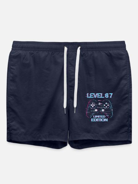 Geburtstag Level 67 Gaming Limited Edition Gamer - Badeshorts - navy