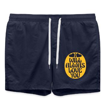 J’aimerai toujours - Short de bain - bleu marine - Devant - AI Model Male 185 light (185cm)