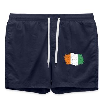 Drapeau de la Côte d’Ivoire - Short de bain - bleu marine - Devant - AI Model Male 185 light (185cm)