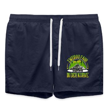 Quad ATV Offroad Quadfahrer - Badeshorts - French Navy - Vorne - AI Model Male 185 light (185cm)