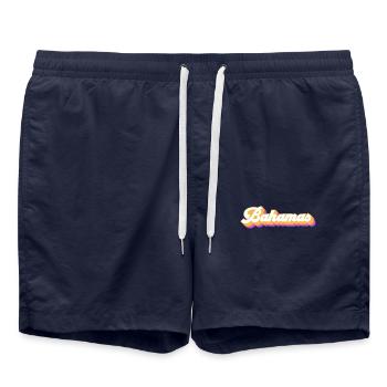 Vintage Holiday Trip Caraïbes Bahamas - Short de bain - bleu marine - Devant - AI Model Male 185 light (185cm)