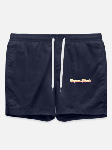 Vintage Urlaub Reise Karibik Cayman Islands - Badeshorts - French Navy