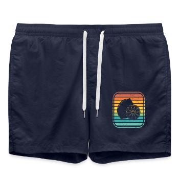 Lemon Fruit Lover Retro Lemonade Gift idea - Swim Trunks - french navy - Front - AI Model Male 185 light (185cm)