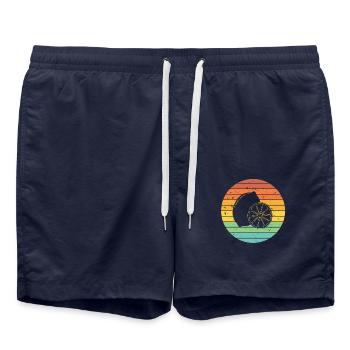 Lemon Fruit Lover Retro Lemonade Gift idea - Swim Trunks - french navy - Front - AI Model Male 185 light (185cm)