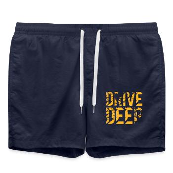 Tiefergelegt Tuning Auto - Badeshorts - French Navy - Vorne - AI Model Male 185 light (185cm)