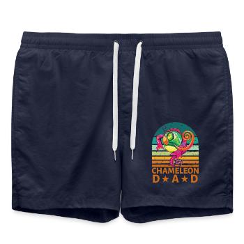 Chameleon Dad - Swim Trunks - french navy - Front - AI Model Male 185 light (185cm)