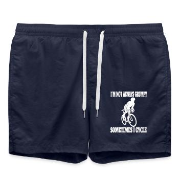 Mountain Bike Cycling Bicycle Tour Cycling - Swim Trunks - french navy - Front - AI Model Male 185 light (185cm)