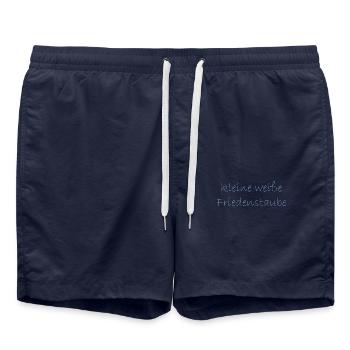 kleine weisse friedenstaube. - Badeshorts - French Navy - Vorne - AI Model Male 185 light (185cm)