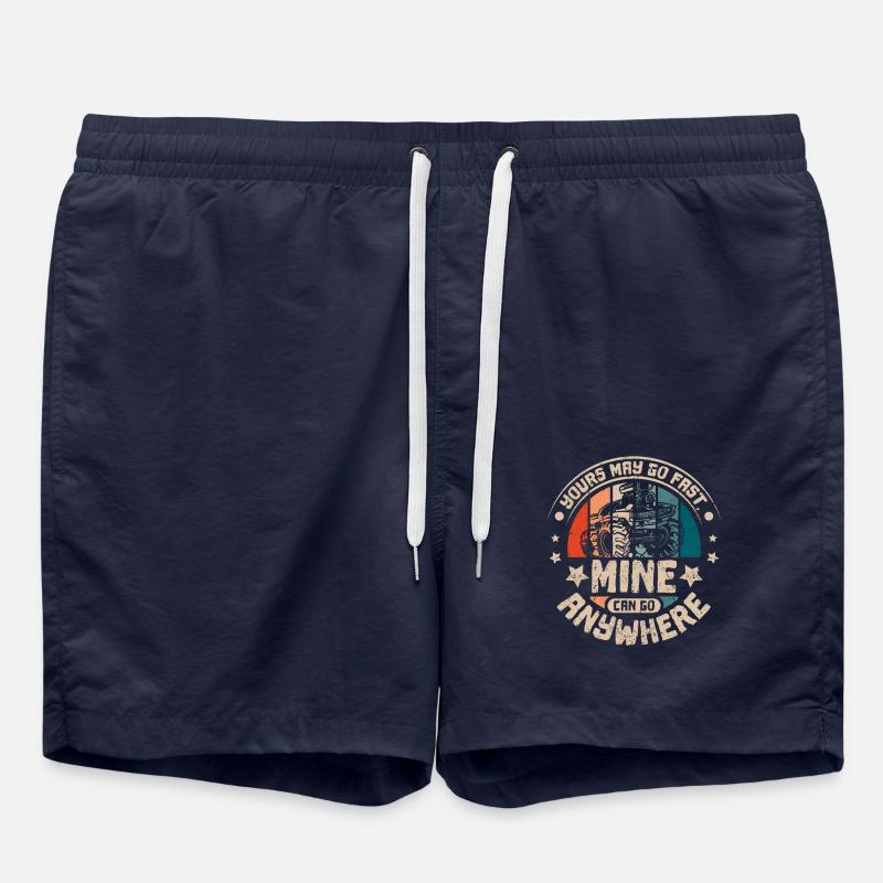Mine can go anywhere Monster trucks - Badeshorts - French Navy