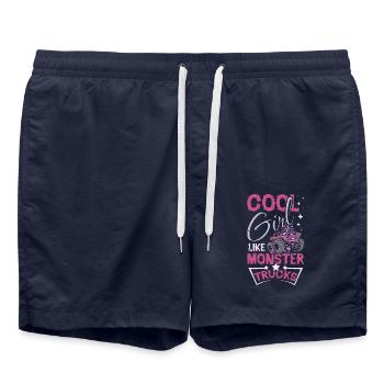 Cool girls like Monster trucks - Badeshorts - French Navy - Vorne - AI Model Male 185 light (185cm)