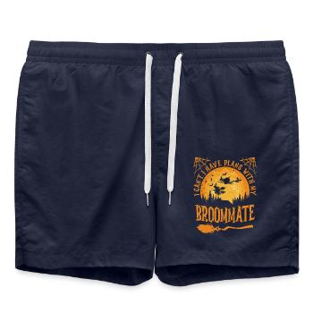 Ich Kann Nicht, Ich Habe Pläne Mit Meinem - Badeshorts - French Navy - Vorne - AI Model Male 185 light (185cm)