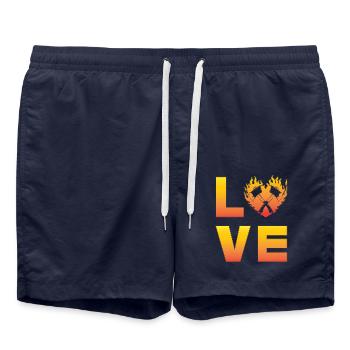 Lancer de hache - Short de bain - bleu marine - Devant - AI Model Male 185 light (185cm)