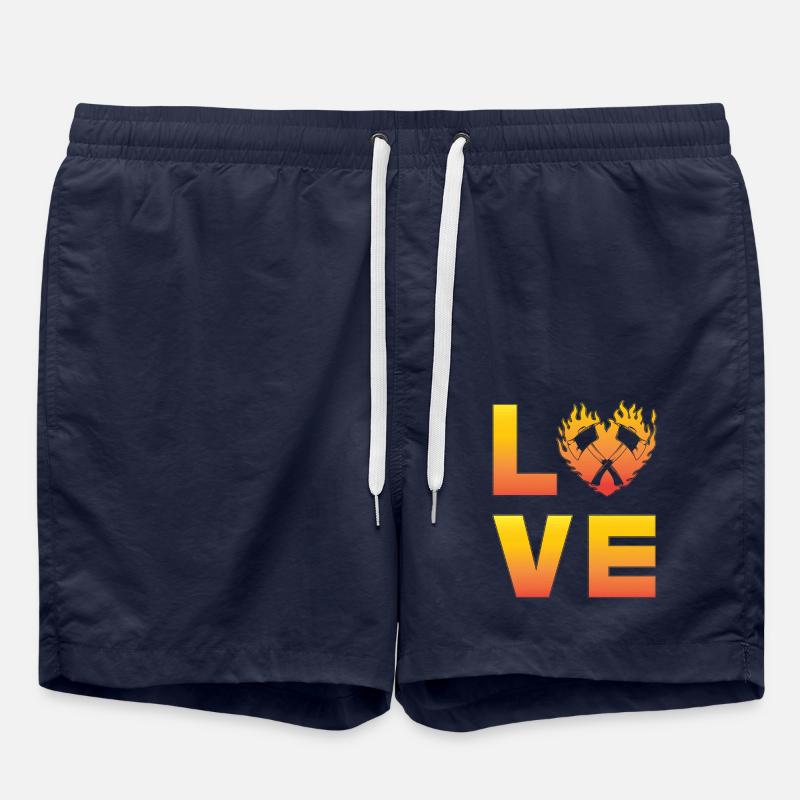 Axe throwing - Swim Trunks - french navy