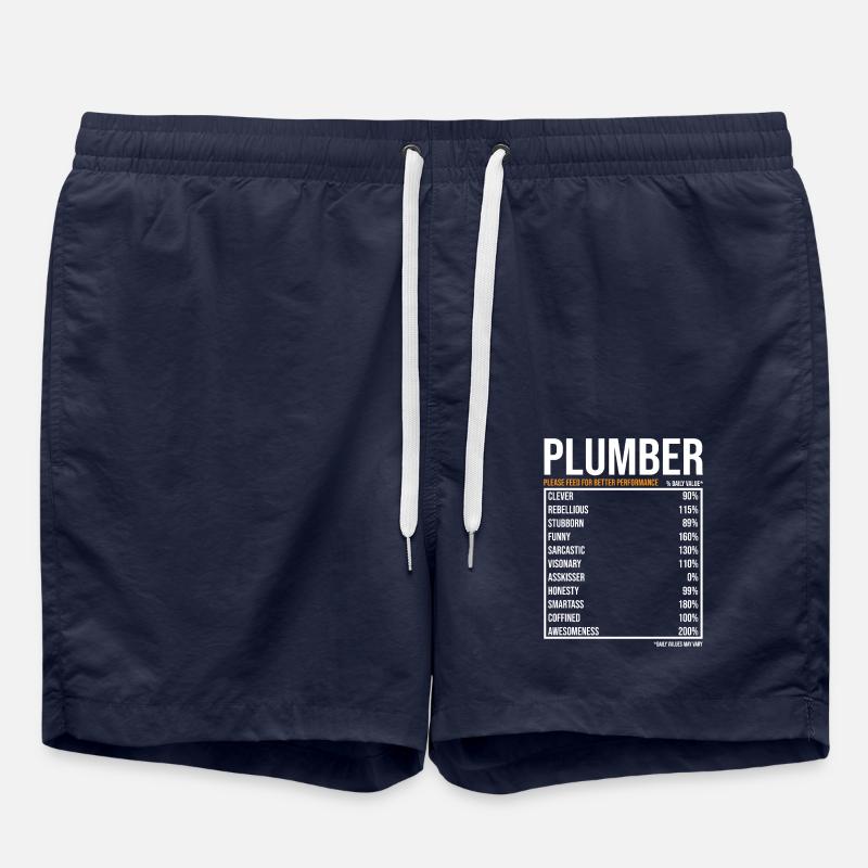Plumber Daily Funny Plumber - Swim Trunks - french navy