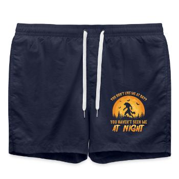 Du Magst Mich Am Tag Nicht? Du Hast Mich Nachts - Badeshorts - French Navy - Vorne - AI Model Male 185 light (185cm)