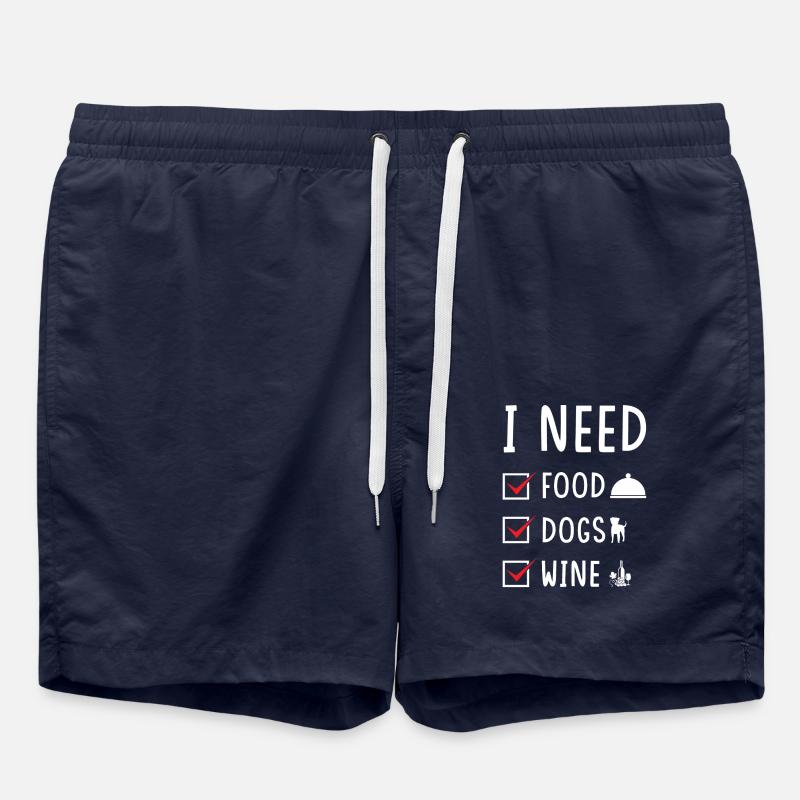 Eating Dogs Wine - Swim Trunks - french navy