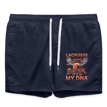 Lacrosse it's in my DNA - Swim Trunks - french navy - Front - AI Model Male 185 light (185cm)