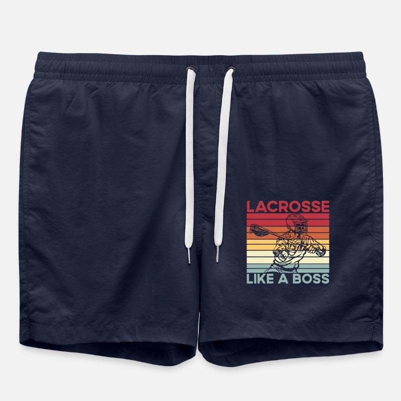 La crosse comme un patron - Short de bain - bleu marine