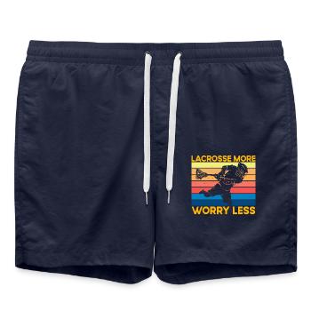 Lacrosse more Worry Less - Swim Trunks - french navy - Front - AI Model Male 185 light (185cm)